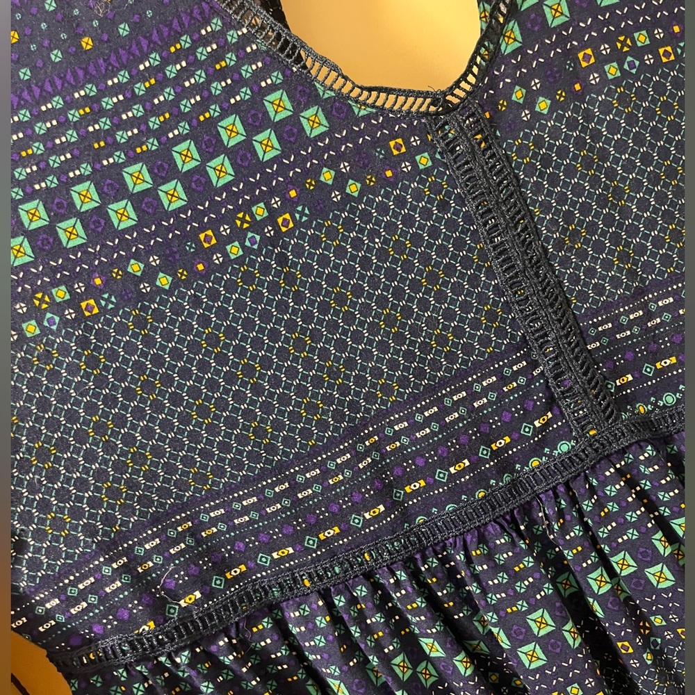 Wild Blue Mini Long sleeve patterned Dress size XL